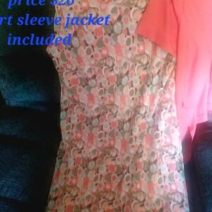 Stylish Pink and Gray Midi Dress